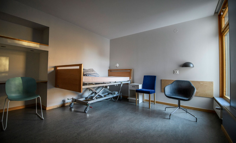 Rum på avdelning 369 på Östra Sjukhuset i Göteborg.