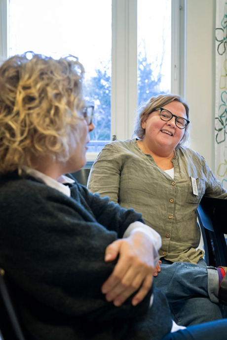Vårdenhetscheferna Matilda Errind Arvgård och Eva Axelsson. Foto: Julia Sjöberg
