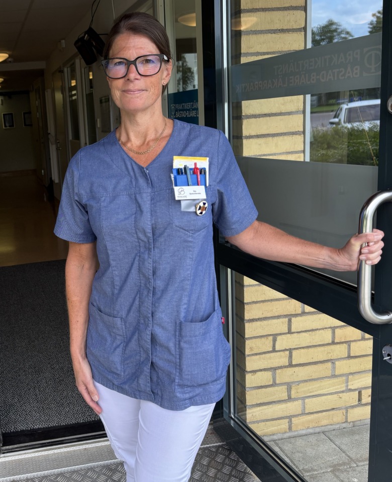 Sjuksköterskan Ulrika Söderman, verksamhetschef på Båstad-Bjäre Läkarpraktik. Foto: Per Bengtsson.