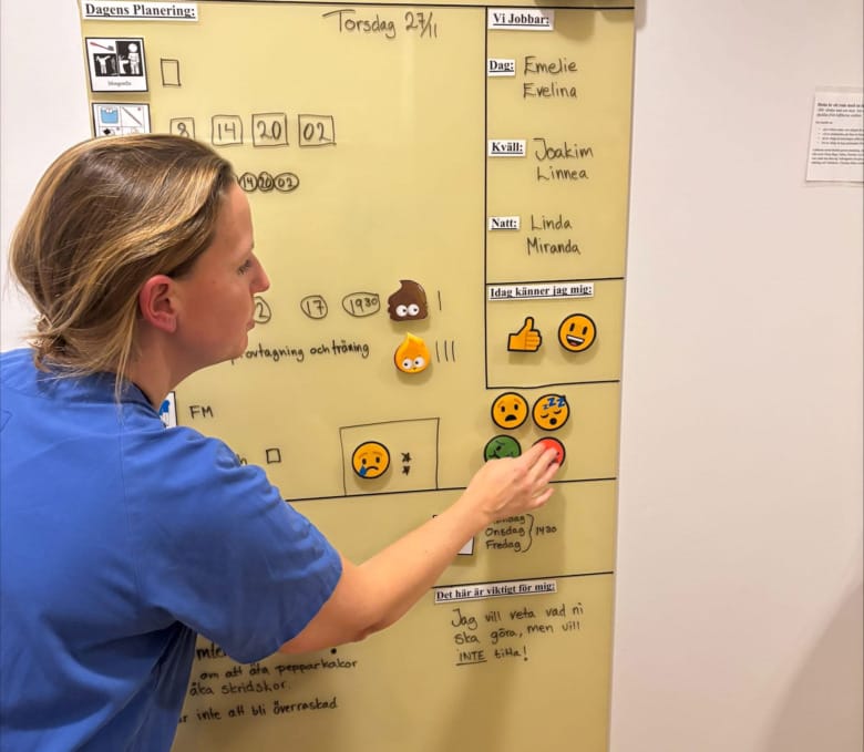 Evelina Grünert visar glasklart. Foto: Per Bengtsson