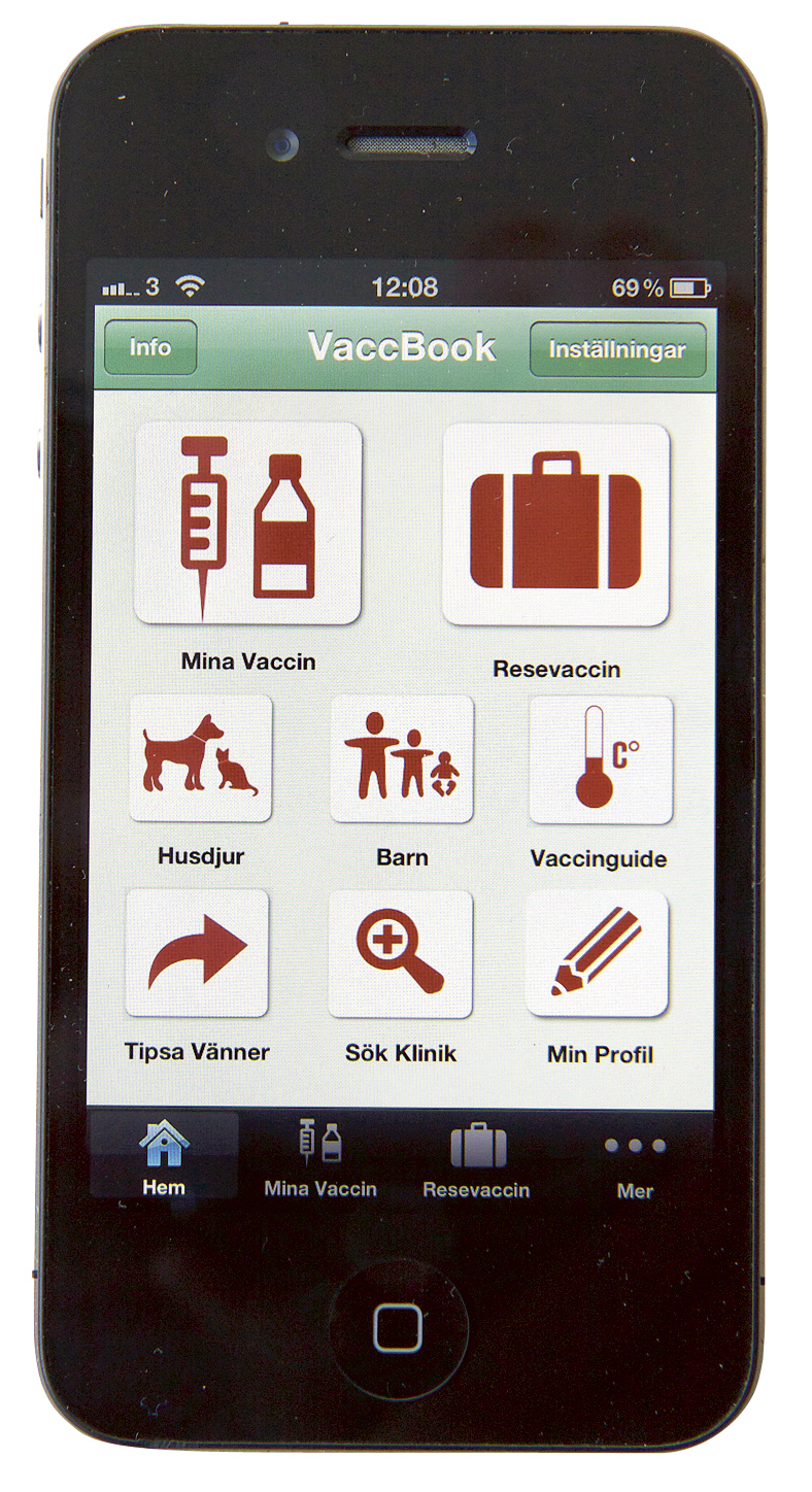 Mobil-app håller ordning på familjens vaccinationer