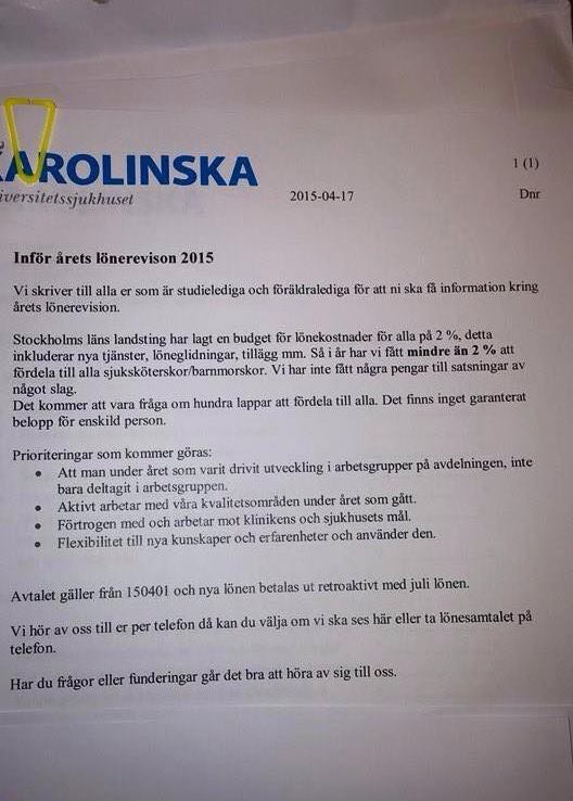 Mindre än två procents löneökning i Stockholm