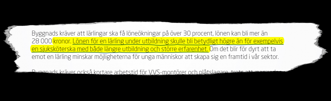 Sjuksköterskorna får oväntat stöd från Byggarbetsgivarna