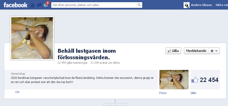 Facebookgrupp kräver att lustgasen blir kvar på sjukhusen