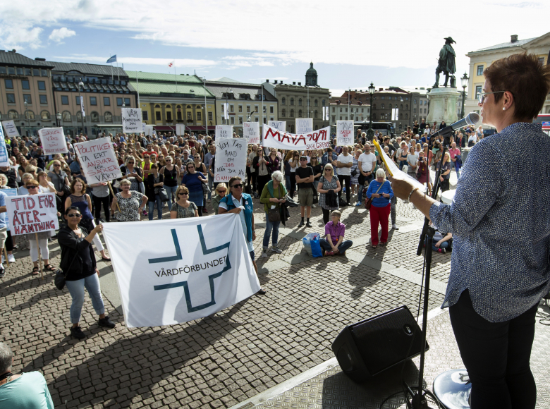 Protester från norr till söder